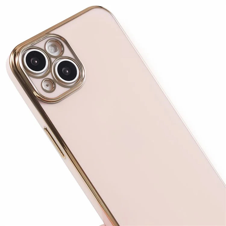 For iPhone 13 Phone Case Glossy 6D Electroplating TPU Protective Cover
