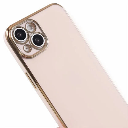 For iPhone 13 Phone Case Glossy 6D Electroplating TPU Protective Cover