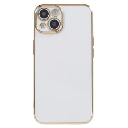 For iPhone 13 Phone Case Glossy 6D Electroplating TPU Protective Cover