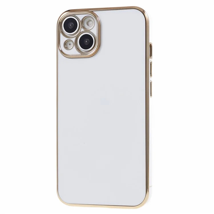 For iPhone 13 Phone Case Glossy 6D Electroplating TPU Protective Cover