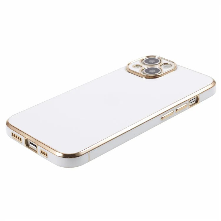 For iPhone 13 Phone Case Glossy 6D Electroplating TPU Protective Cover