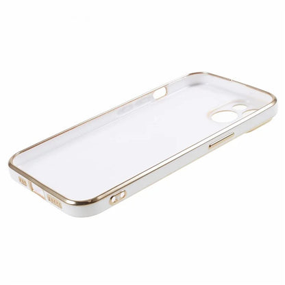 For iPhone 13 Phone Case Glossy 6D Electroplating TPU Protective Cover