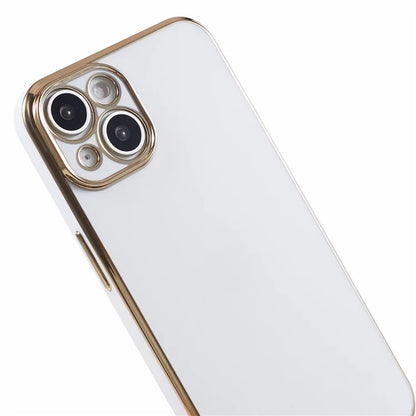 For iPhone 13 Phone Case Glossy 6D Electroplating TPU Protective Cover