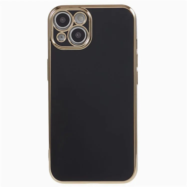 For iPhone 13 Phone Case Glossy 6D Electroplating TPU Protective Cover