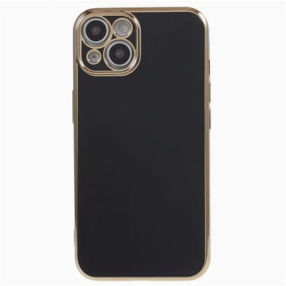 For iPhone 13 Phone Case Glossy 6D Electroplating TPU Protective Cover