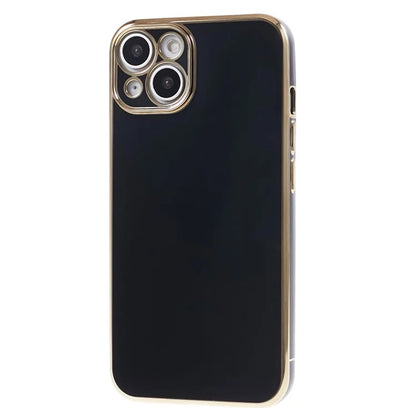 For iPhone 13 Phone Case Glossy 6D Electroplating TPU Protective Cover