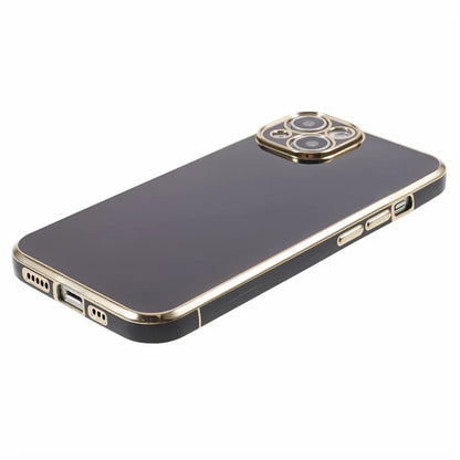 For iPhone 13 Phone Case Glossy 6D Electroplating TPU Protective Cover