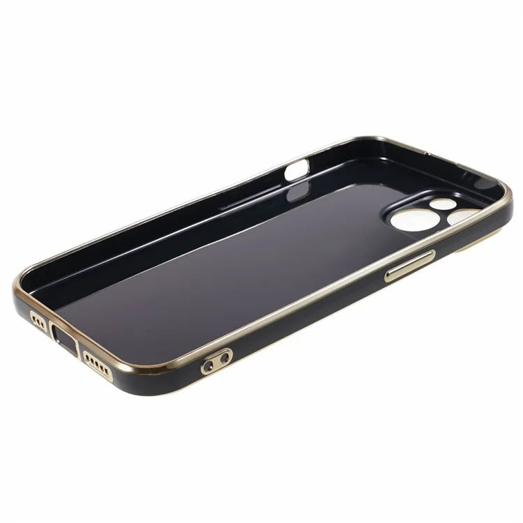 For iPhone 13 Phone Case Glossy 6D Electroplating TPU Protective Cover