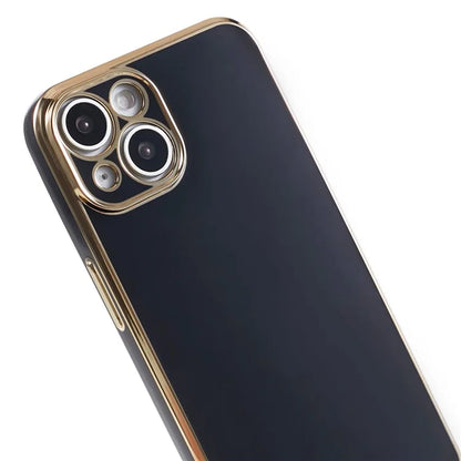 For iPhone 13 Phone Case Glossy 6D Electroplating TPU Protective Cover