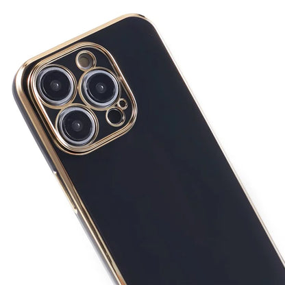 For iPhone 13 Pro Max Case Glossy 6D Electroplating TPU Protective Cover