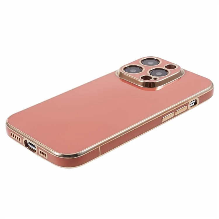 For iPhone 13 Pro Case Glossy 6D Electroplating TPU Protective Cover