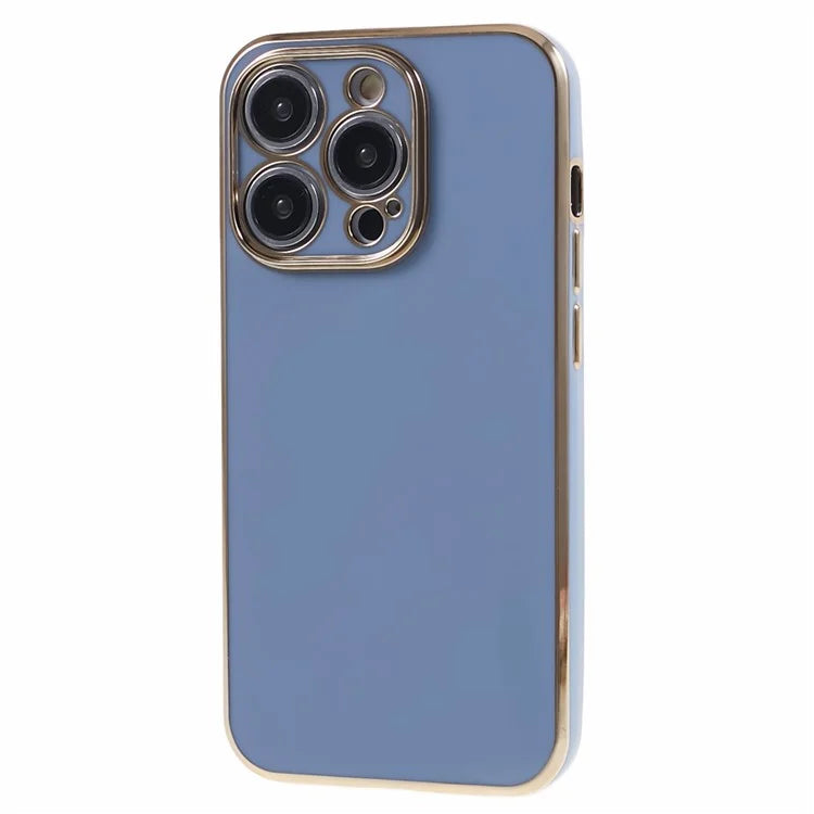 For iPhone 13 Pro Case Glossy 6D Electroplating TPU Protective Cover