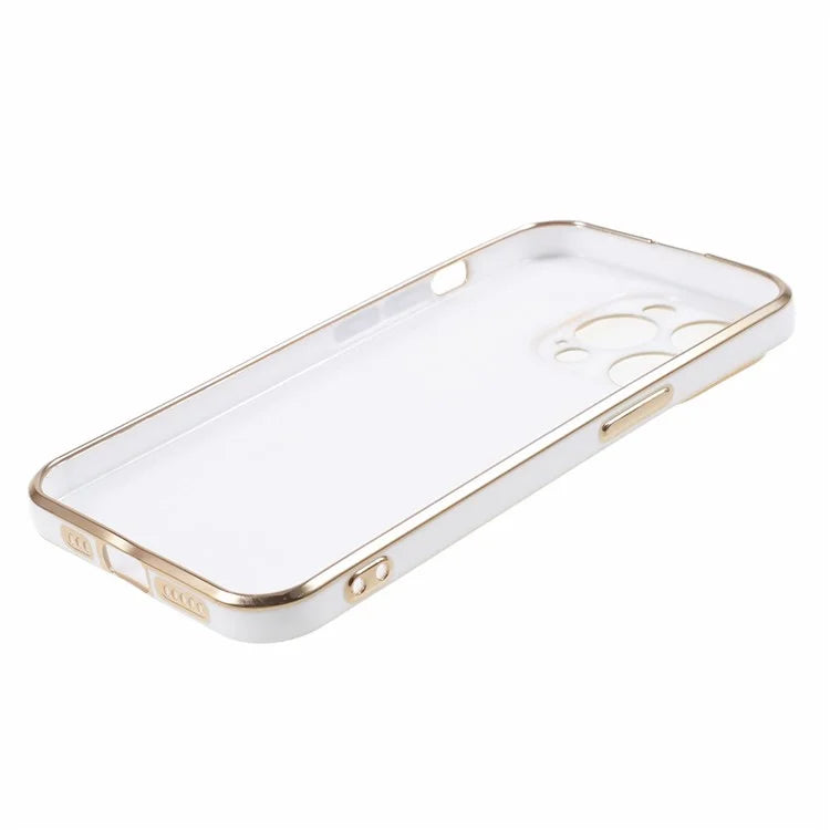 For iPhone 13 Pro Case Glossy 6D Electroplating TPU Protective Cover