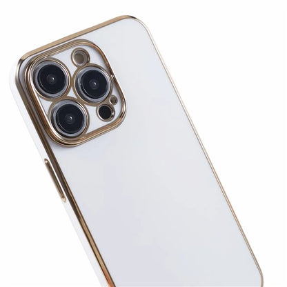 For iPhone 13 Pro Case Glossy 6D Electroplating TPU Protective Cover