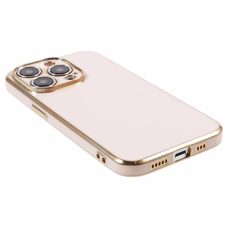 For iPhone 13 Pro Case Glossy 6D Electroplating TPU Protective Cover