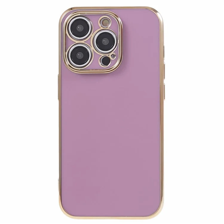For iPhone 13 Pro Case Glossy 6D Electroplating TPU Protective Cover