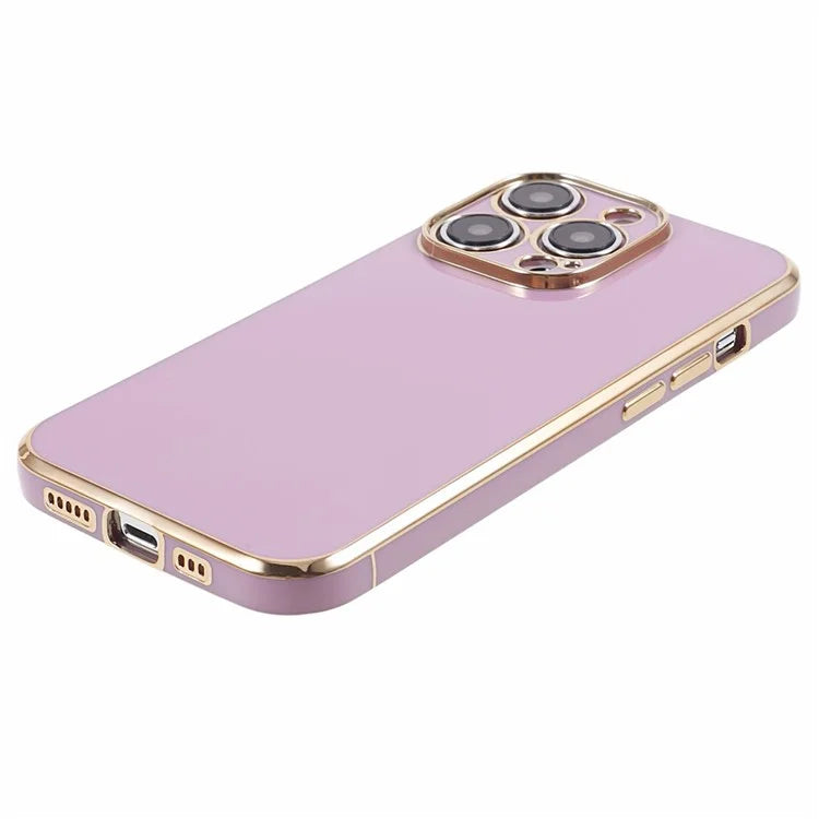 For iPhone 13 Pro Case Glossy 6D Electroplating TPU Protective Cover