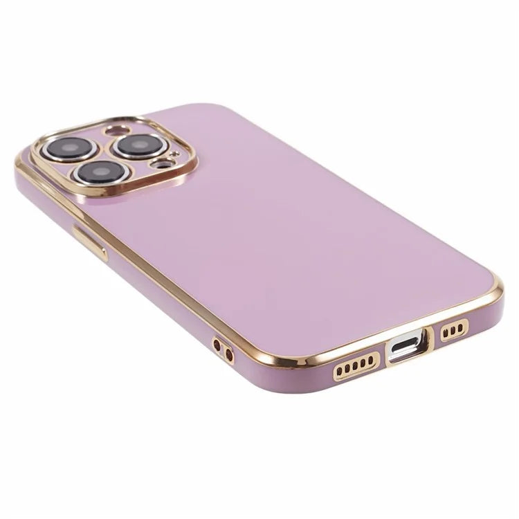 For iPhone 13 Pro Case Glossy 6D Electroplating TPU Protective Cover