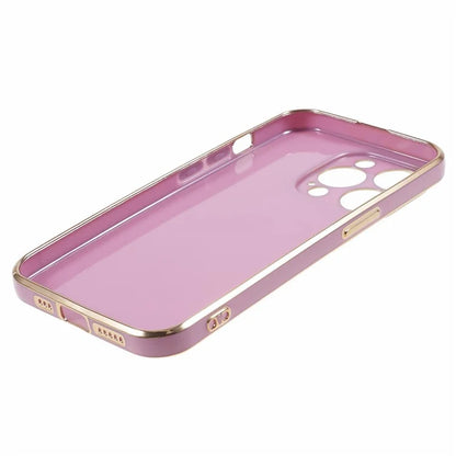 For iPhone 13 Pro Case Glossy 6D Electroplating TPU Protective Cover