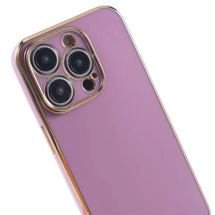 For iPhone 13 Pro Case Glossy 6D Electroplating TPU Protective Cover