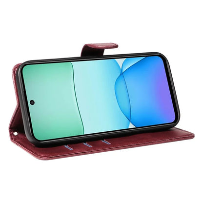 For Xiaomi Redmi 13 5G / 13 4G Anti-Scratch Phone Case Imprinted Line PU Leather Cover Wallet with Wrist Strap
