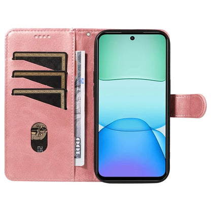 For Xiaomi Redmi 13 5G / 13 4G Anti-Scratch Phone Case Imprinted Line PU Leather Cover Wallet with Wrist Strap