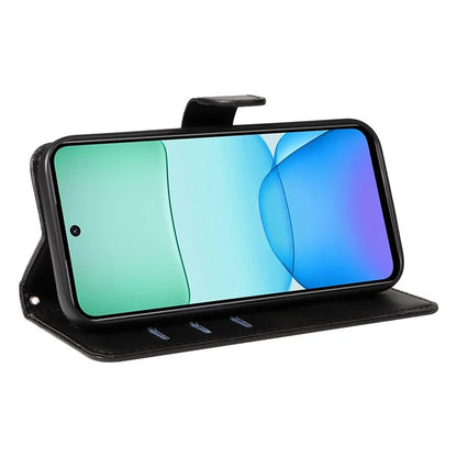 For Xiaomi Redmi 13 5G / 13 4G Anti-Scratch Phone Case Imprinted Line PU Leather Cover Wallet with Wrist Strap