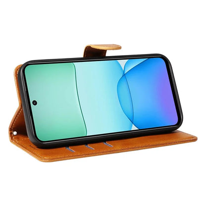 For Xiaomi Redmi 13 5G / 13 4G Anti-Scratch Phone Case Imprinted Line PU Leather Cover Wallet with Wrist Strap