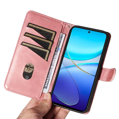 For vivo V40 SE 5G / Y100 5G (Indonesia) / Y200e 5G / V30 Lite 5G (India) Case T-Shaped Lines PU Leather Wallet Phone Cover