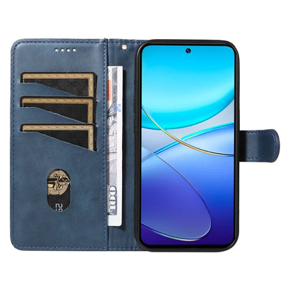 For vivo V40 SE 5G / Y100 5G (Indonesia) / Y200e 5G / V30 Lite 5G (India) Case T-Shaped Lines PU Leather Wallet Phone Cover