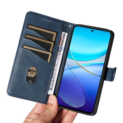 For vivo V40 SE 5G / Y100 5G (Indonesia) / Y200e 5G / V30 Lite 5G (India) Case T-Shaped Lines PU Leather Wallet Phone Cover
