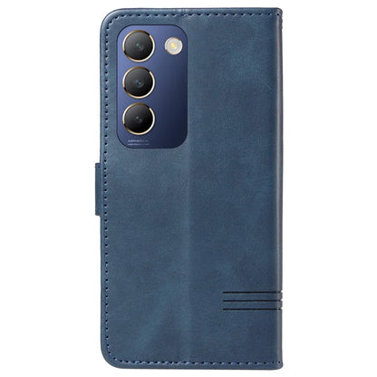 For vivo V40 SE 5G / Y100 5G (Indonesia) / Y200e 5G / V30 Lite 5G (India) Case T-Shaped Lines PU Leather Wallet Phone Cover