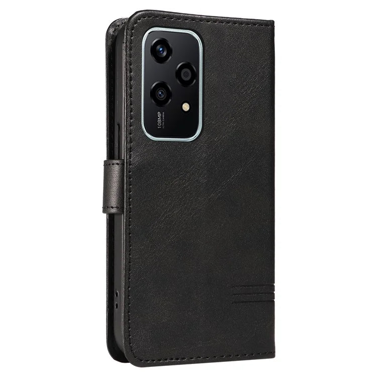 For Honor 200 Lite Case T-Shaped Lines PU Leather Wallet Stand Phone Cover