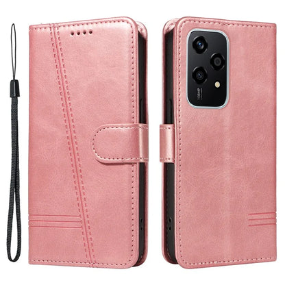 For Honor 200 Lite Case T-Shaped Lines PU Leather Wallet Stand Phone Cover