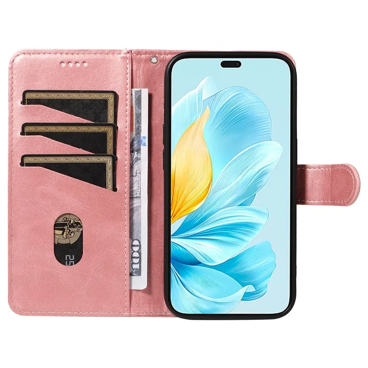 For Honor 200 Lite Case T-Shaped Lines PU Leather Wallet Stand Phone Cover