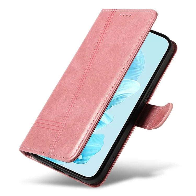 For Honor 200 Lite Case T-Shaped Lines PU Leather Wallet Stand Phone Cover