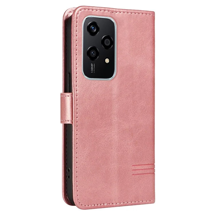 For Honor 200 Lite Case T-Shaped Lines PU Leather Wallet Stand Phone Cover