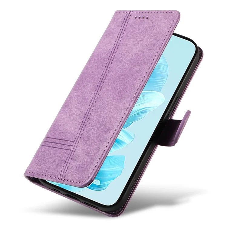 For Honor 200 Lite Case T-Shaped Lines PU Leather Wallet Stand Phone Cover