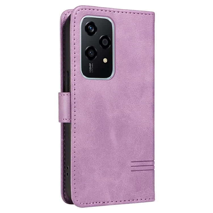 For Honor 200 Lite Case T-Shaped Lines PU Leather Wallet Stand Phone Cover