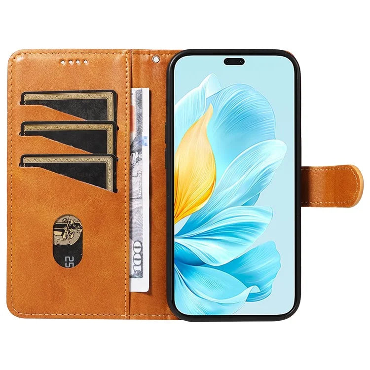 For Honor 200 Lite Case T-Shaped Lines PU Leather Wallet Stand Phone Cover