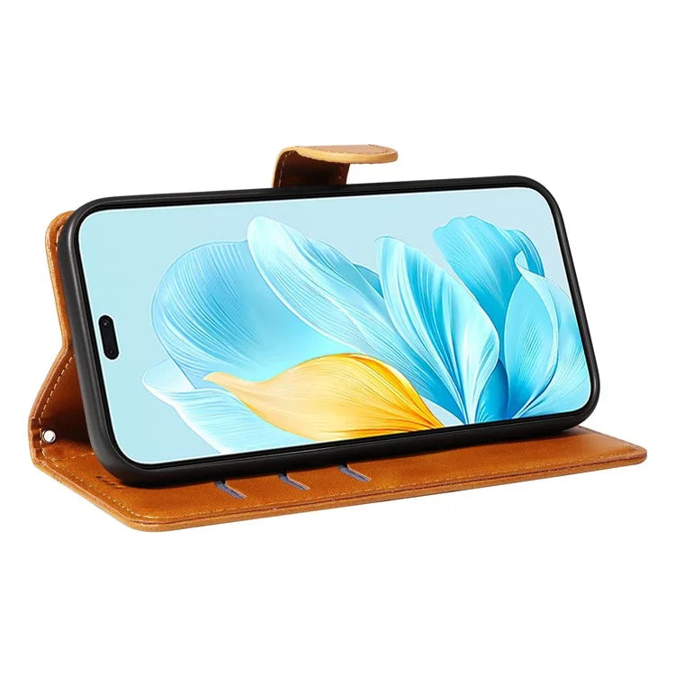 For Honor 200 Lite Case T-Shaped Lines PU Leather Wallet Stand Phone Cover