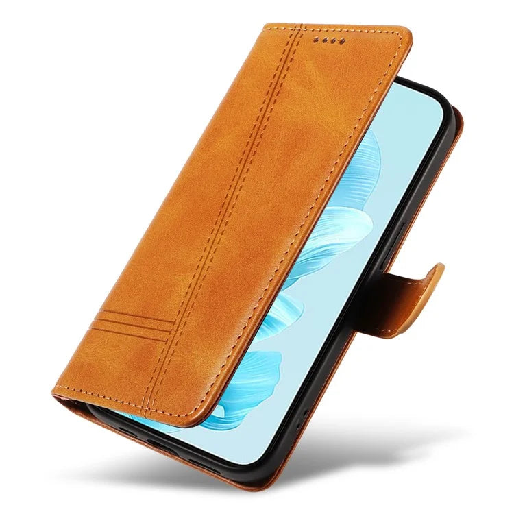For Honor 200 Lite Case T-Shaped Lines PU Leather Wallet Stand Phone Cover