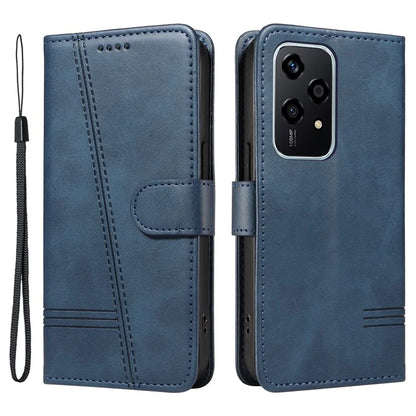 For Honor 200 Lite Case T-Shaped Lines PU Leather Wallet Stand Phone Cover