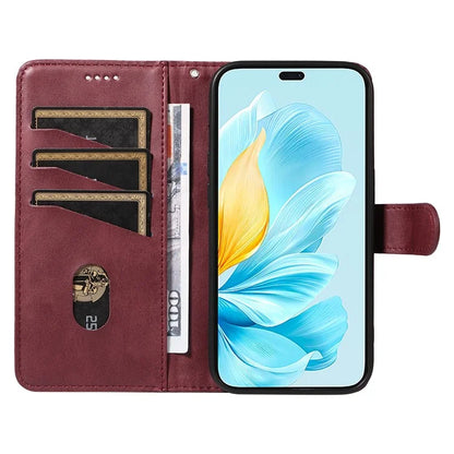 For Honor 200 Lite Case T-Shaped Lines PU Leather Wallet Stand Phone Cover