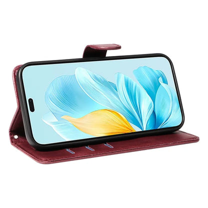 For Honor 200 Lite Case T-Shaped Lines PU Leather Wallet Stand Phone Cover