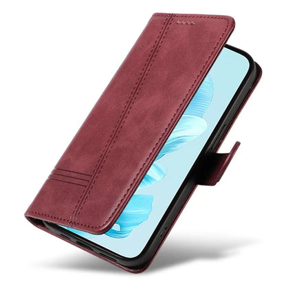 For Honor 200 Lite Case T-Shaped Lines PU Leather Wallet Stand Phone Cover