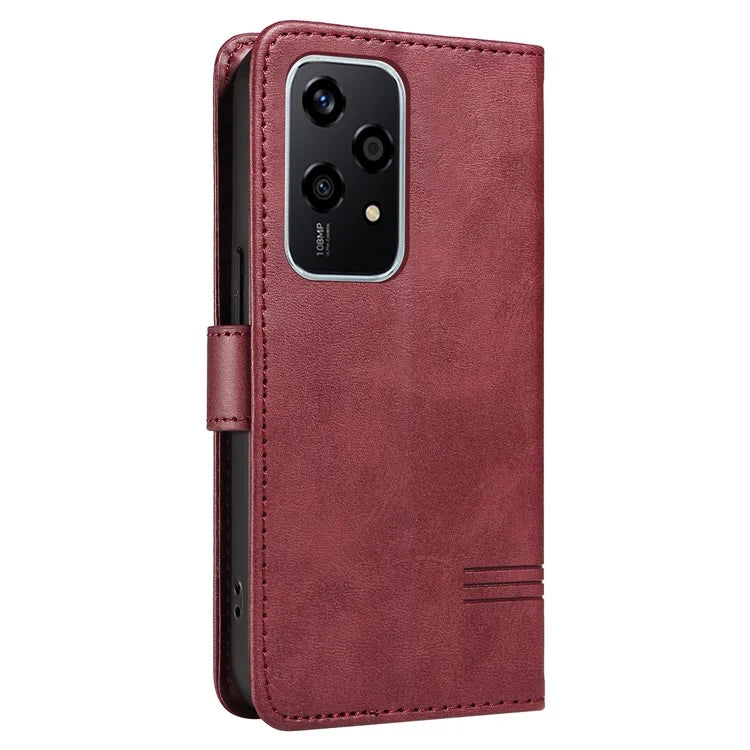 For Honor 200 Lite Case T-Shaped Lines PU Leather Wallet Stand Phone Cover