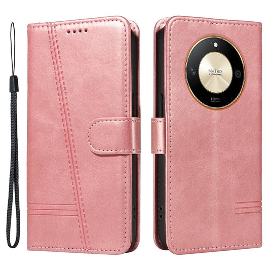 For Honor X50 5G / X9b 5G / Magic6 Lite 5G Case Lines Design Leather Wallet Phone Cover