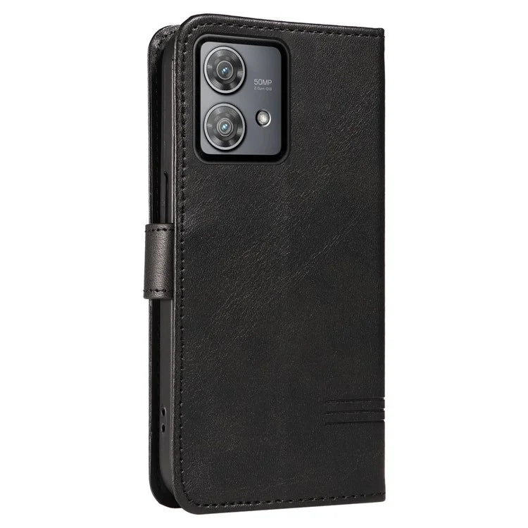 For Motorola Edge 40 Neo 5G Case Lins Imprint Wallet Phone Leather Cover