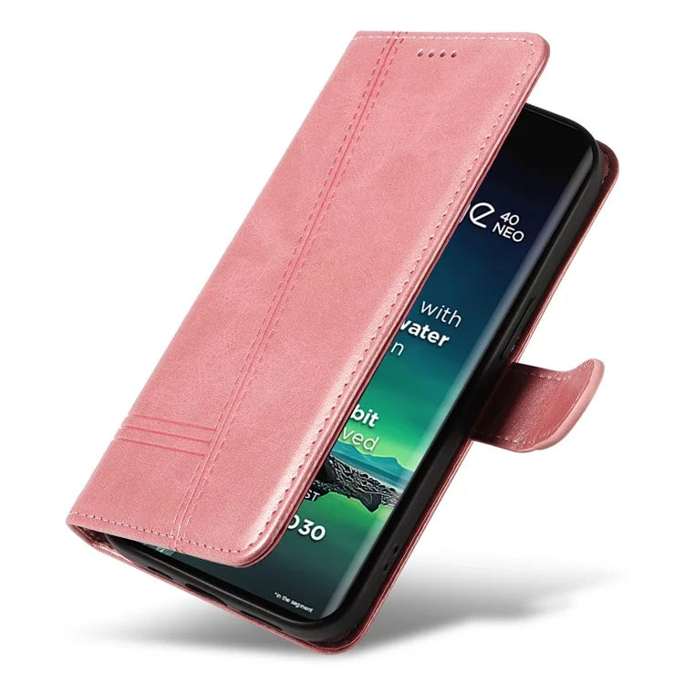 For Motorola Edge 40 Neo 5G Case Lins Imprint Wallet Phone Leather Cover